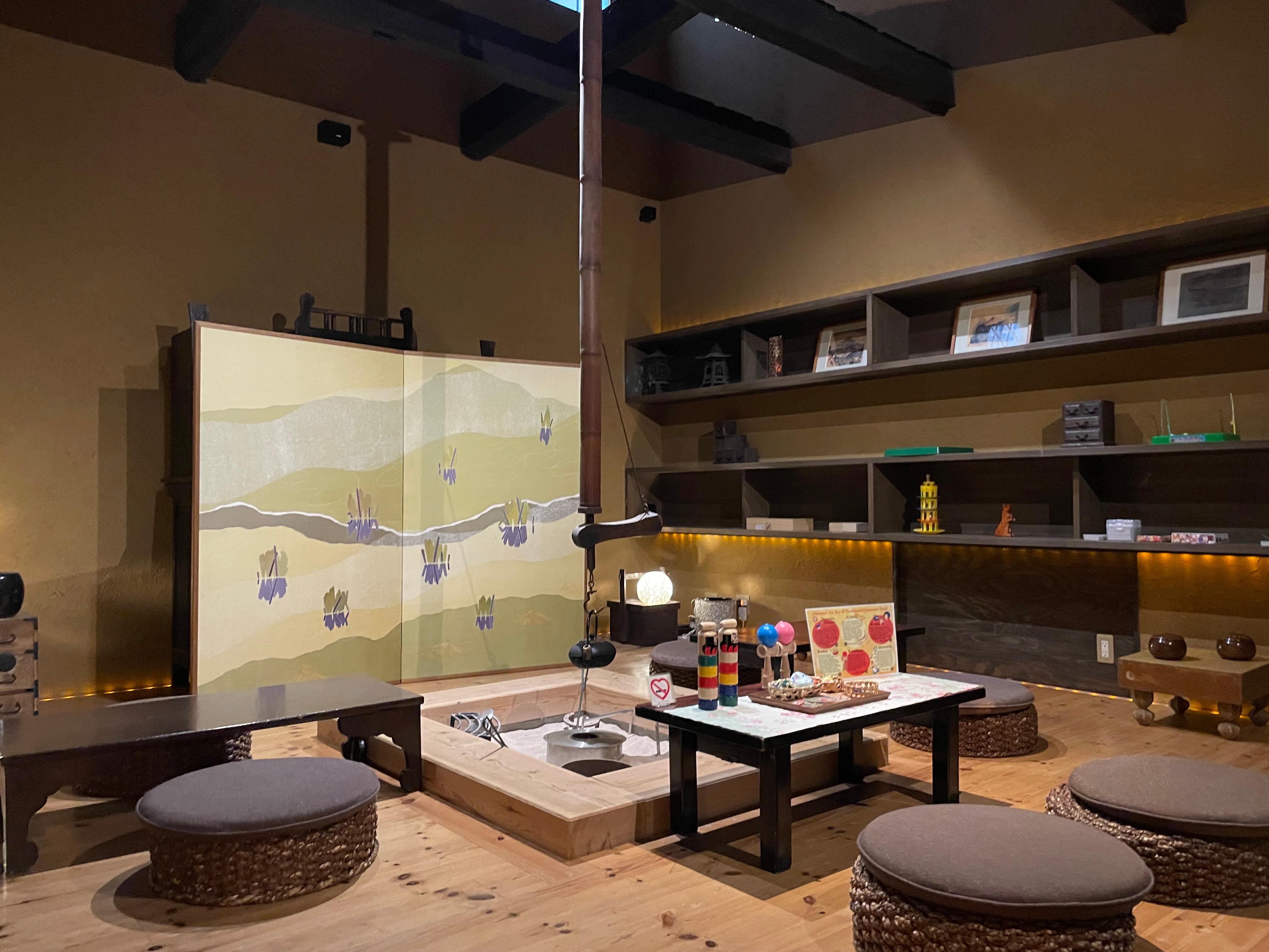 Public room for kids, with traditional Japanese toys 