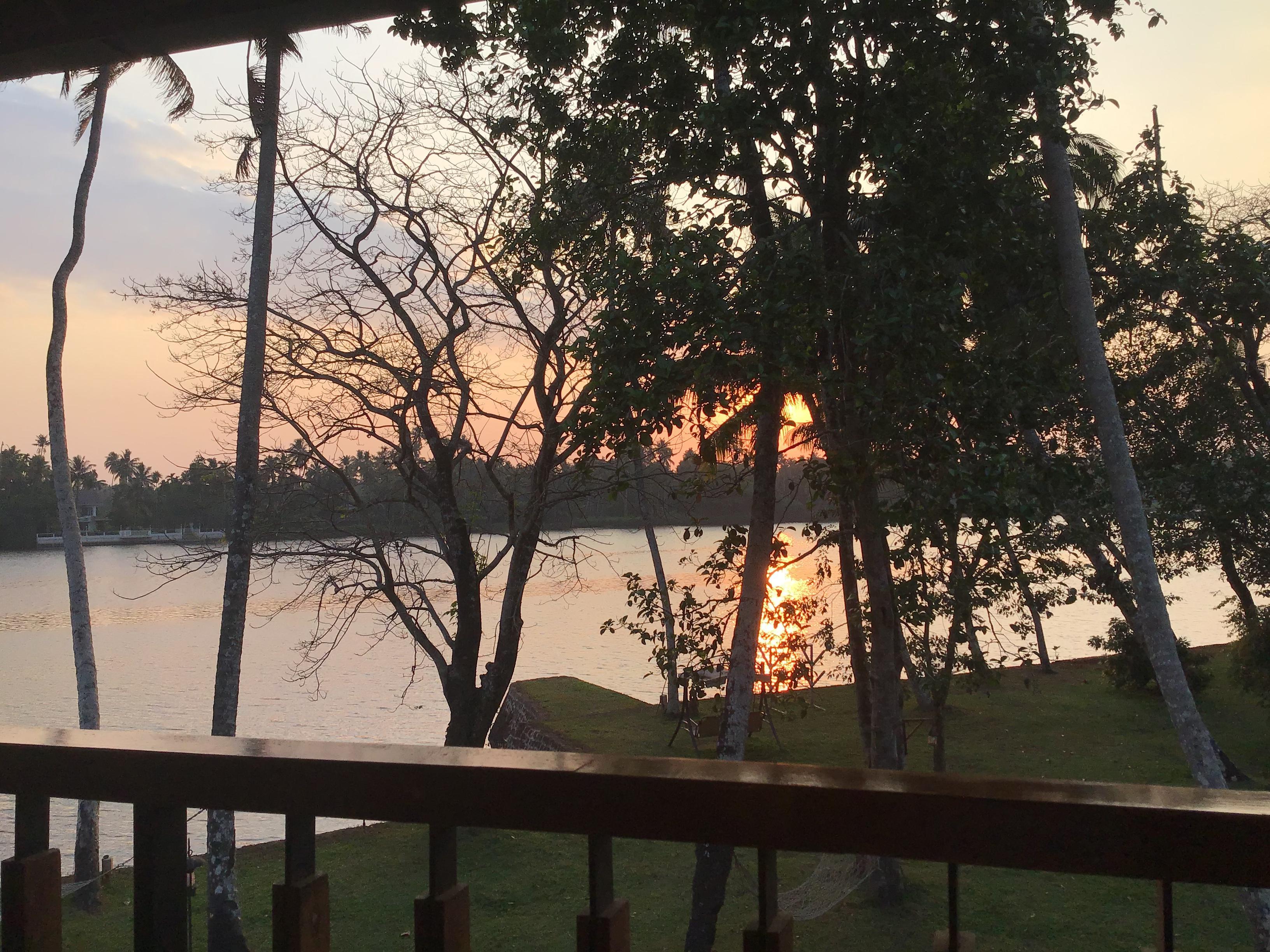 Sunset view from balcony