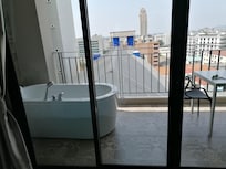 Badewanne am. Balkon