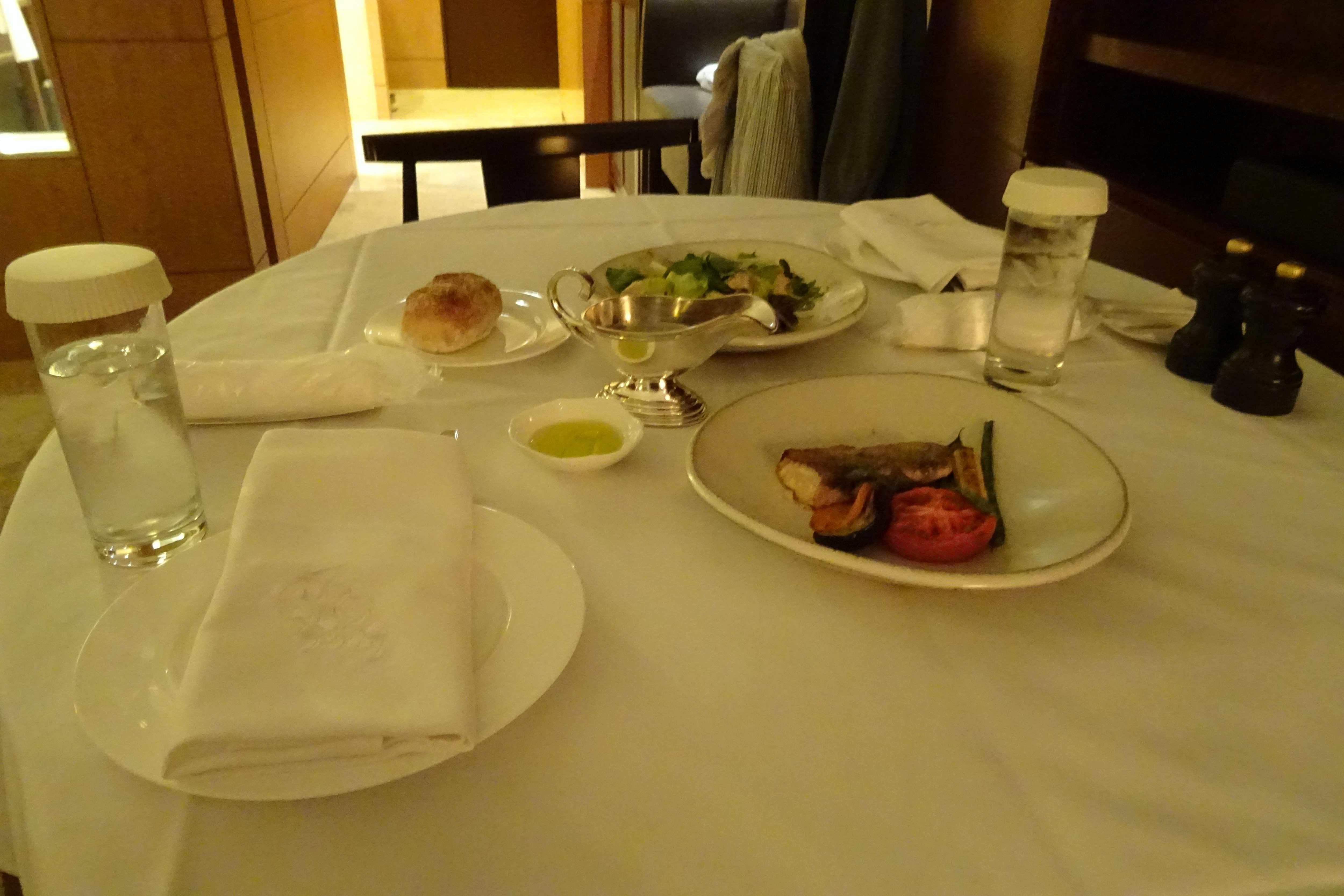 インルームで提供された夕食に残り
