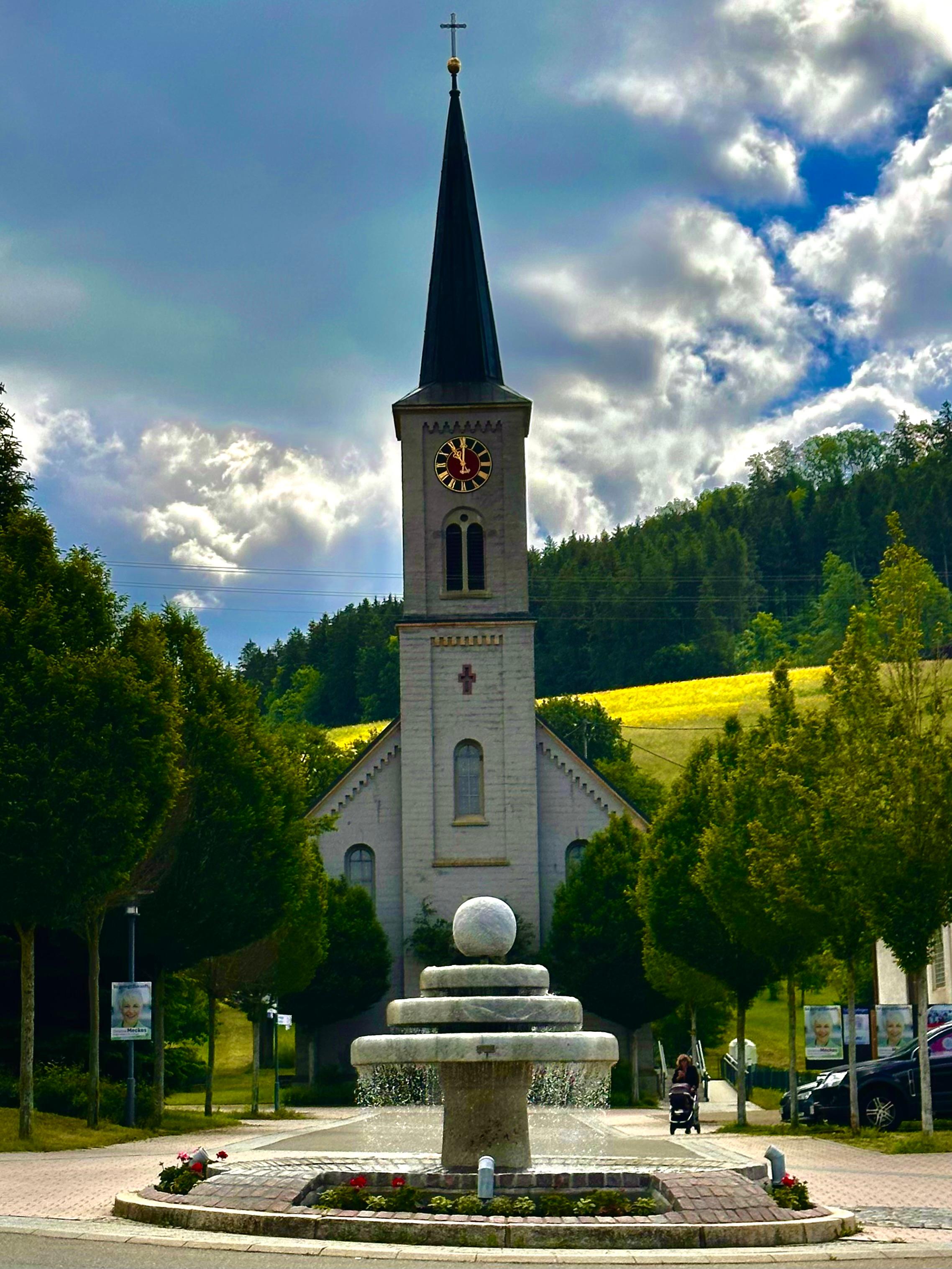 Church across the hotel