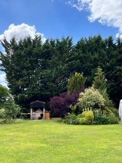 Back expansive garden at The Grange