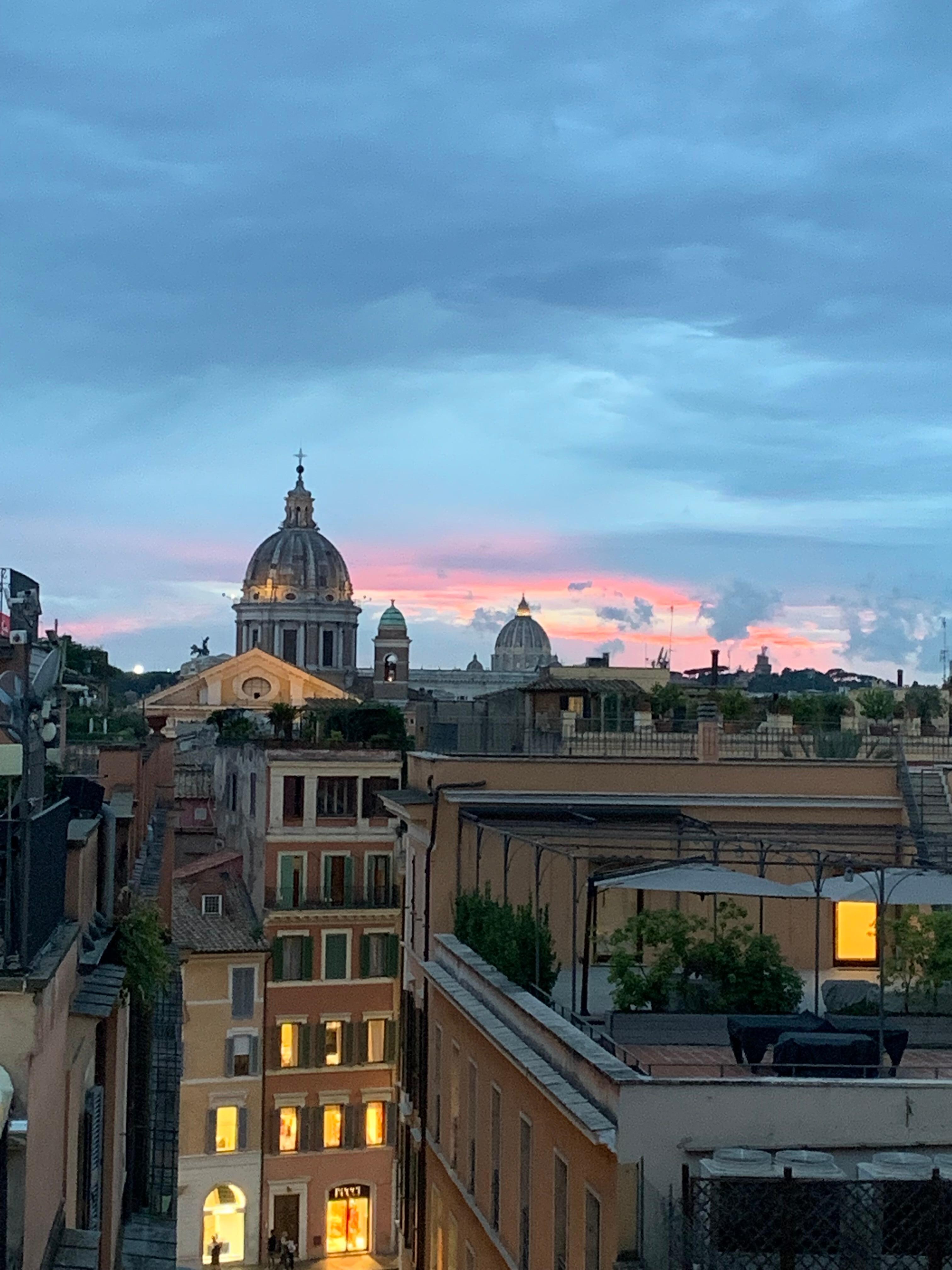 Every sunset was unique at the top of the Spanish Steps. You don't even have to walk anywhere...just out your door!