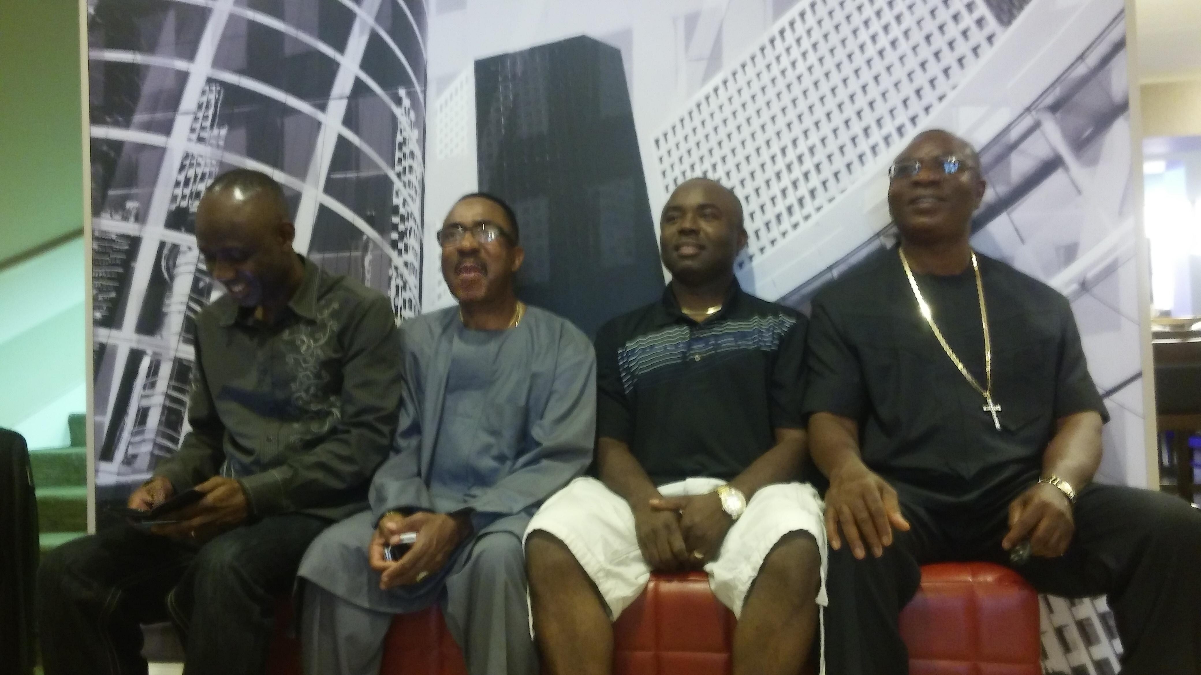 With some Friends by the Hotel Lobby