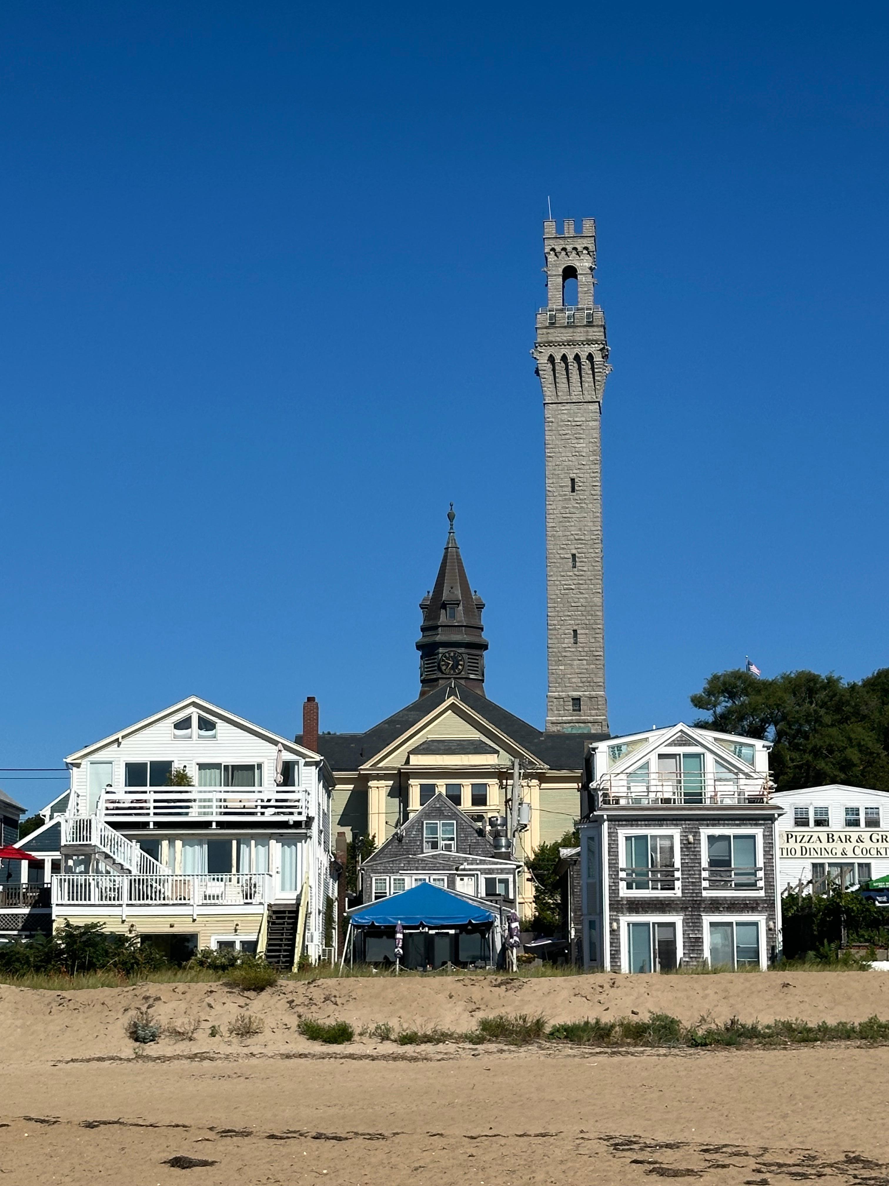 Iconic Pilgrim Monument, taken from the town’s beach.