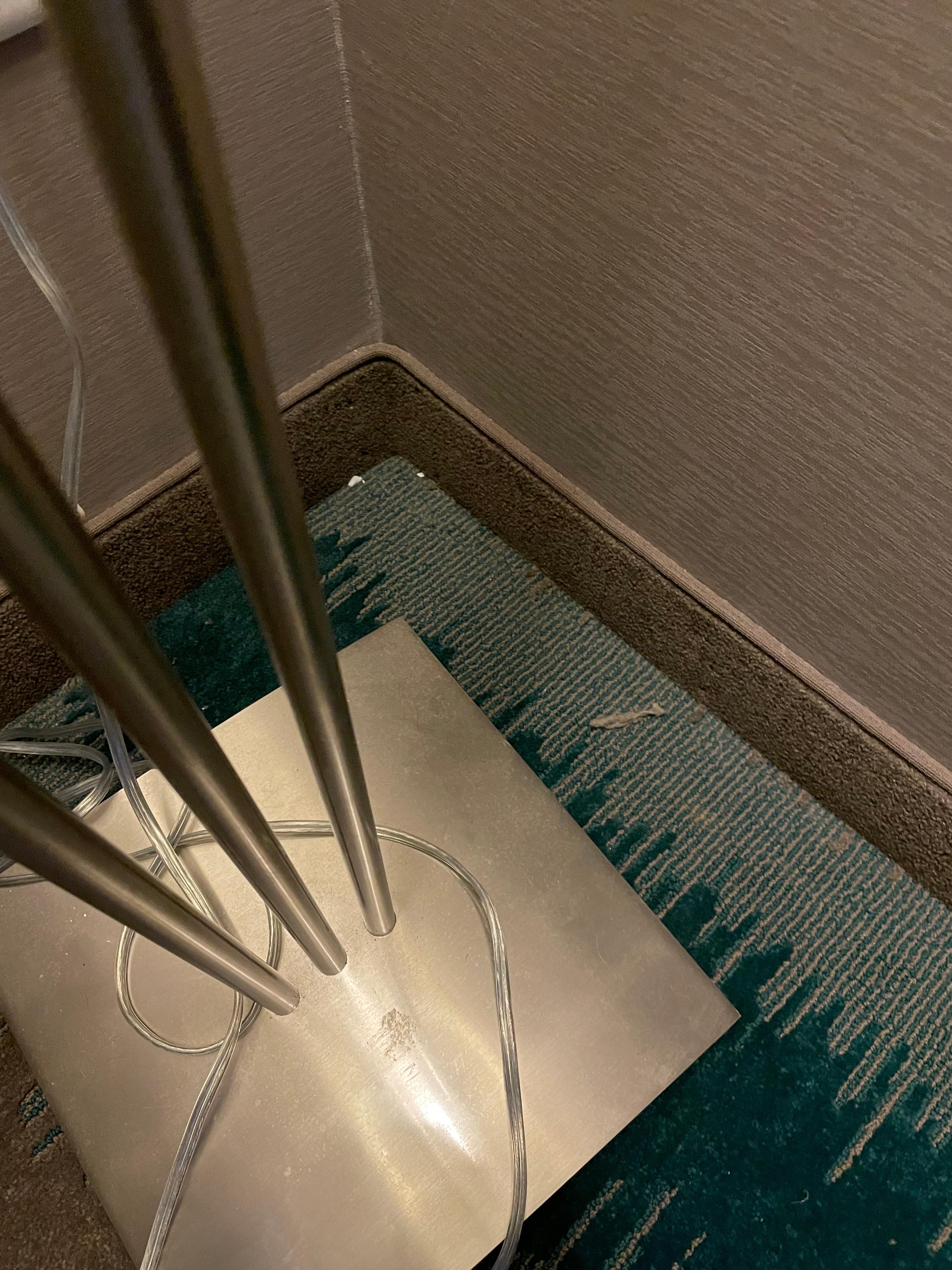 The piles of dust around the floor lamps where they have never seen a vacuum