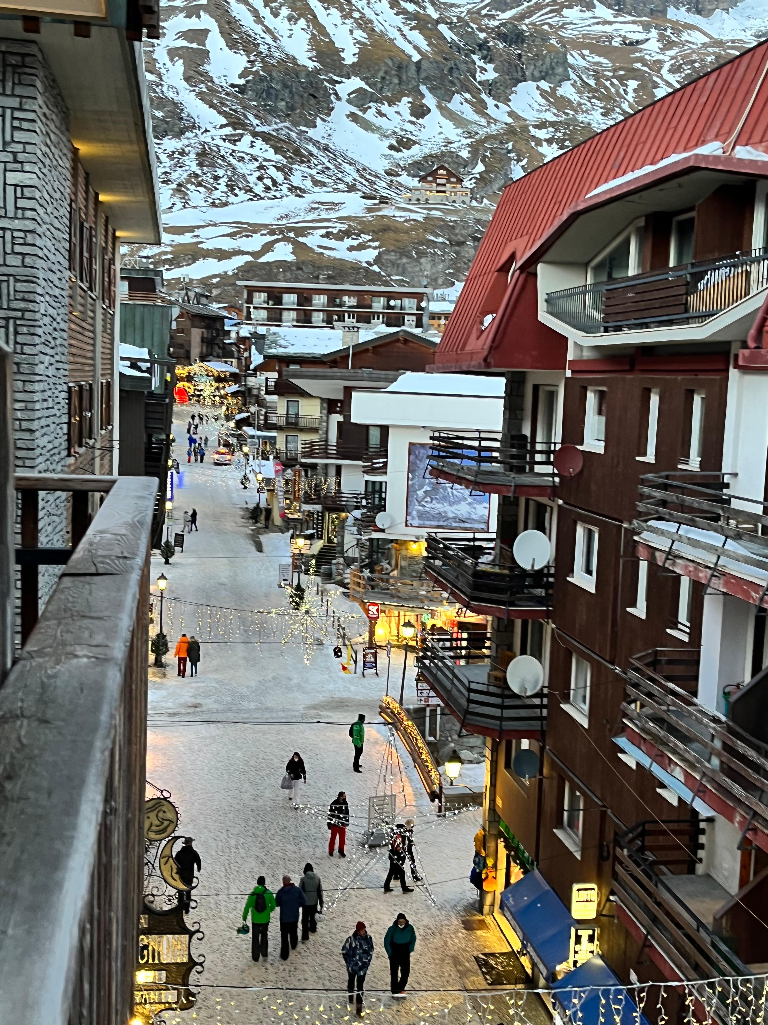 View of town from balcony