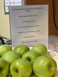 Shopping list for room amenities