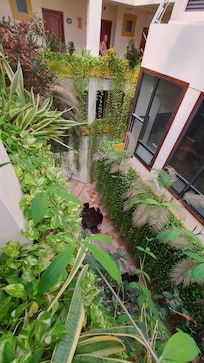 The hanging gardens in the atrium