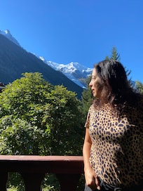 Vista da varanda do quarto. MontBlanc lindo!!