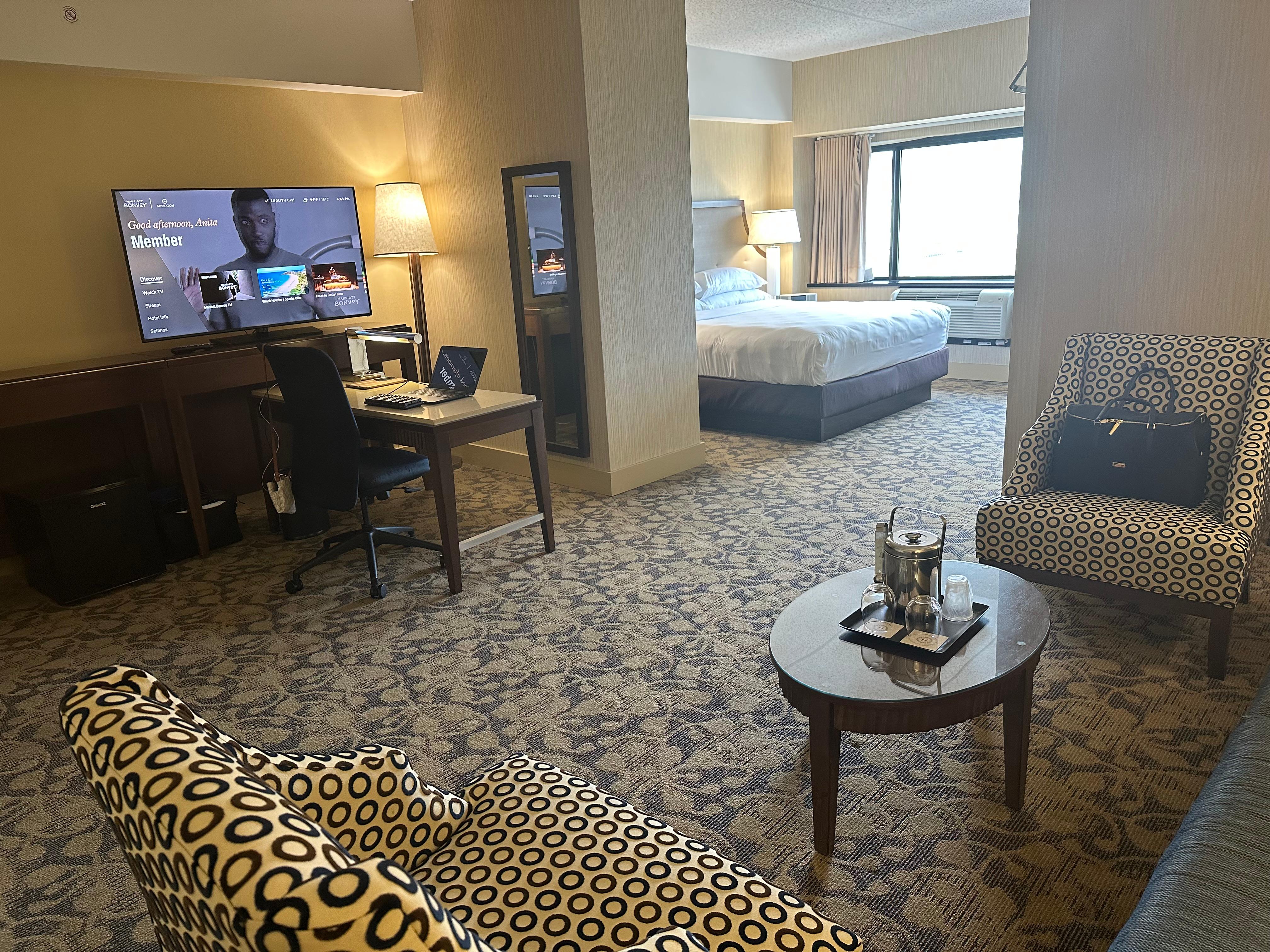 Our room at the Sheraton Hotel