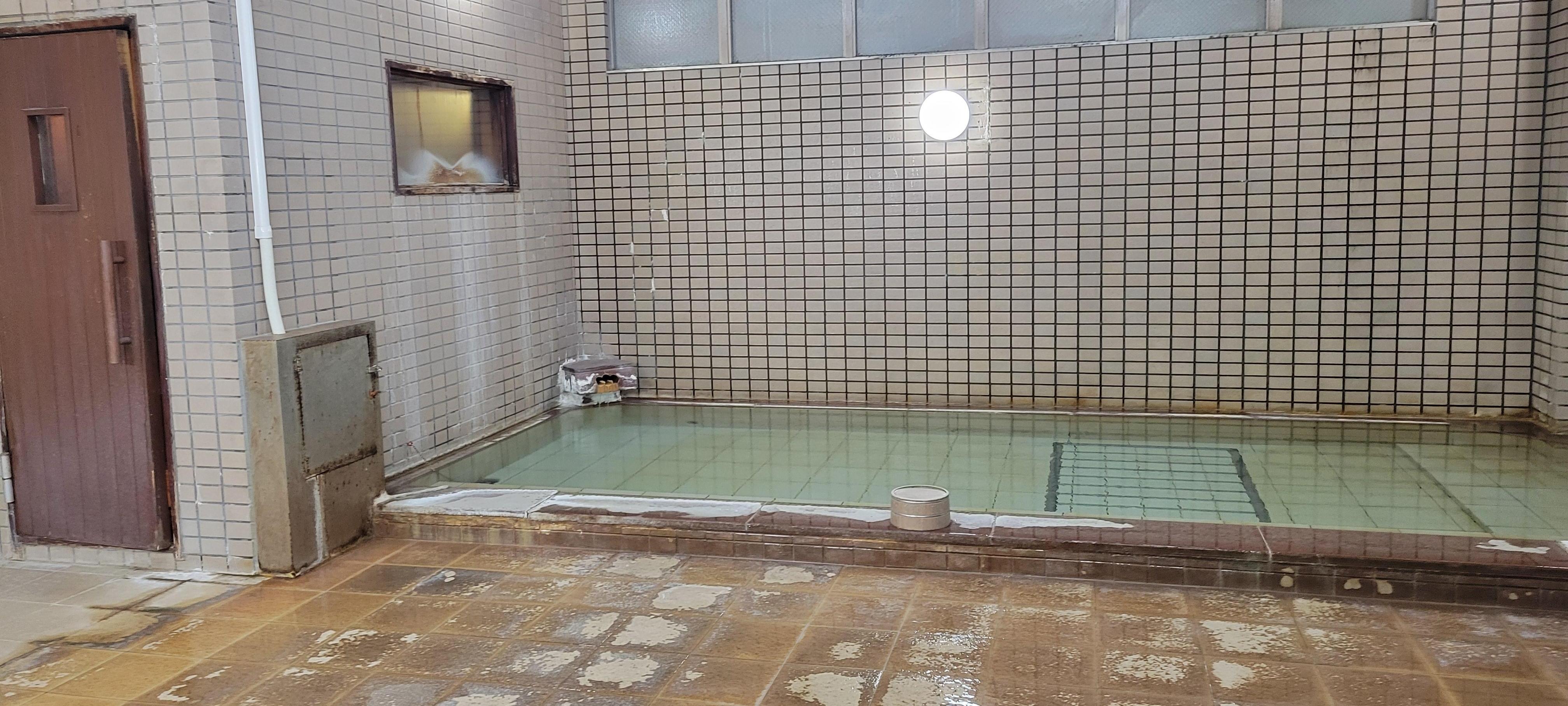 Onsen 1st floor. Separate for the 2 genders. Sauna to the right of the picture (hot!!) 