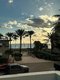 View out the living room window