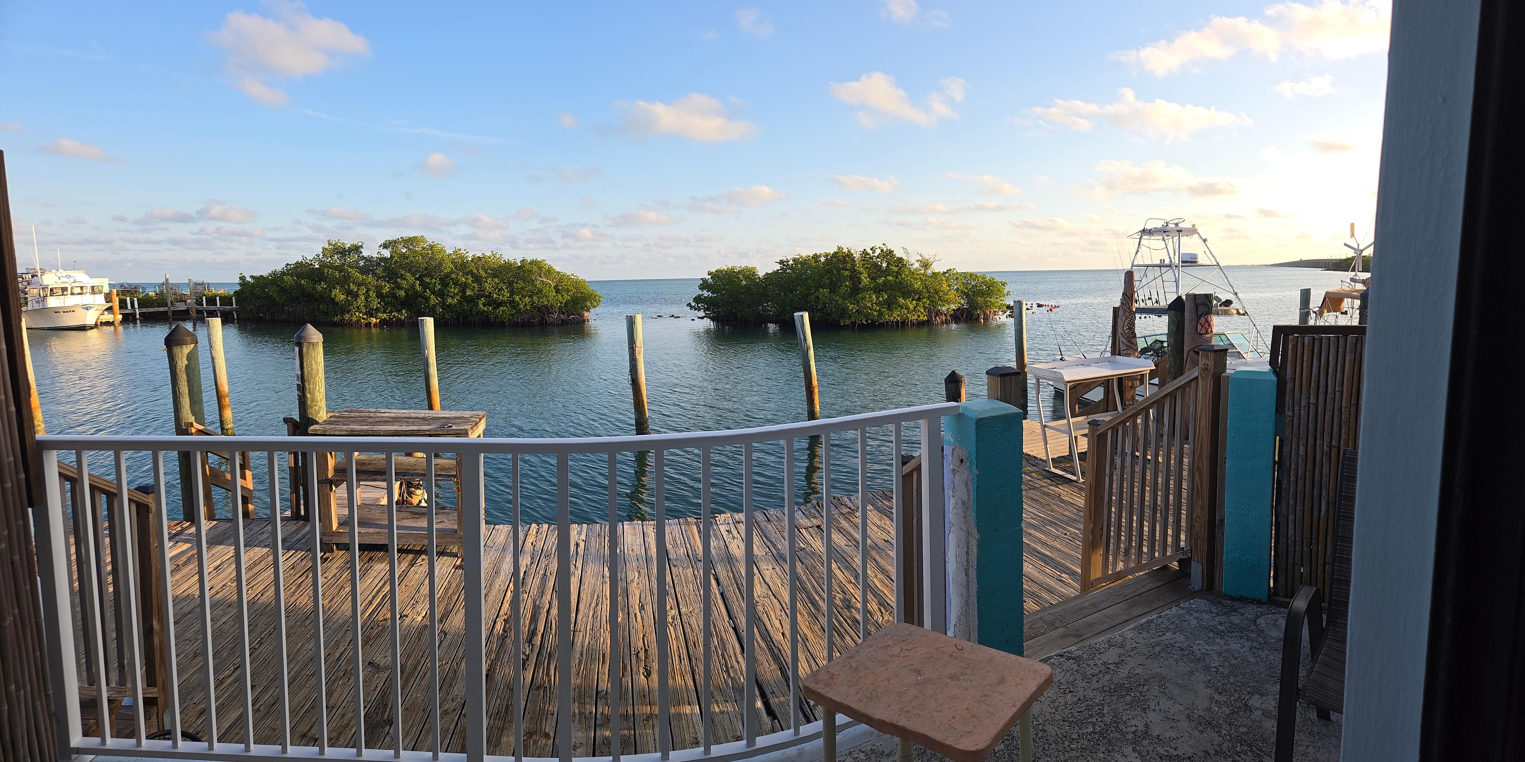 The view from our room looking out the back doorway. Perfect!