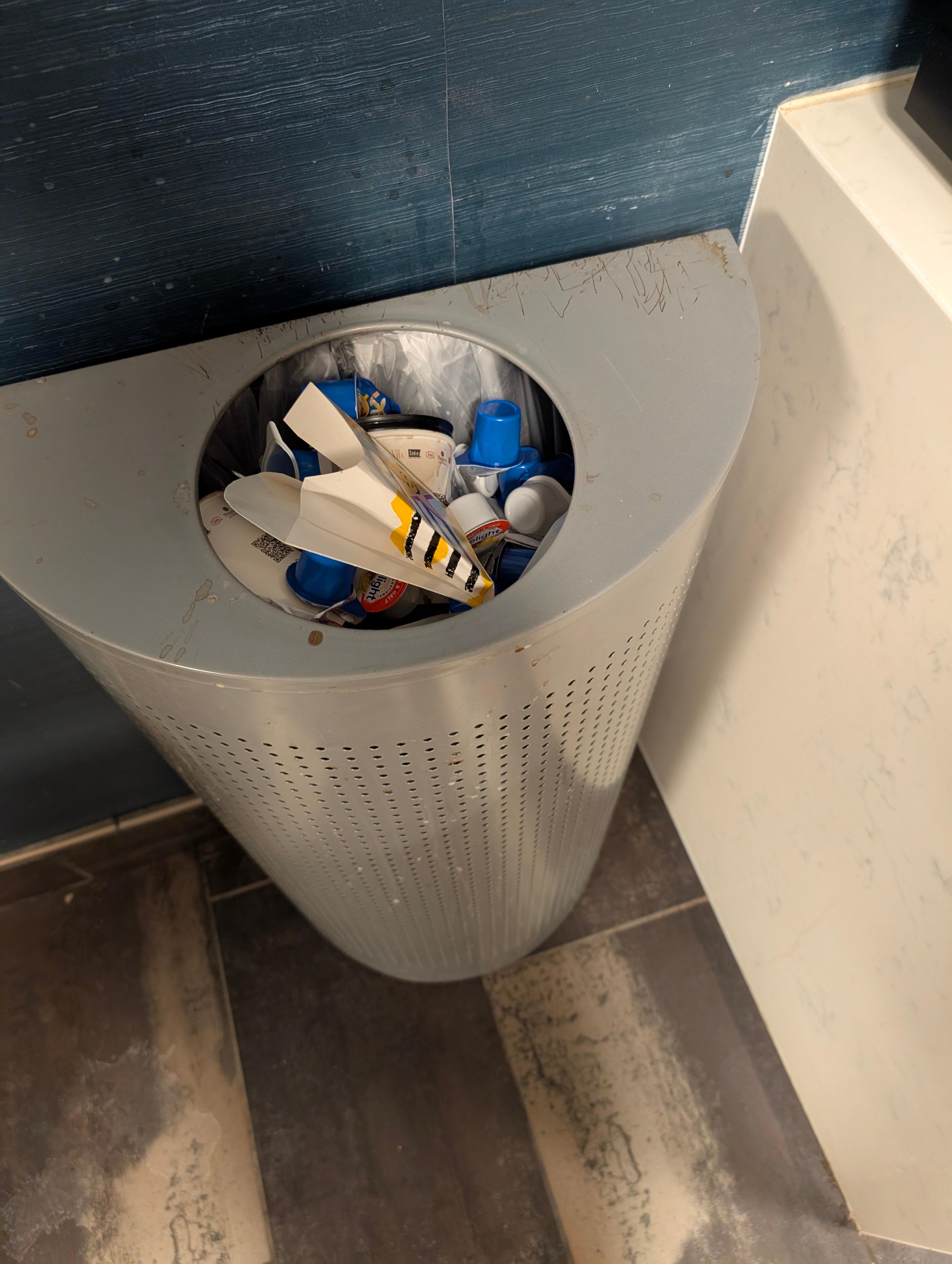 Commons area garbage can