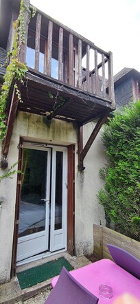 Boiseries extérieures sur la terrasse de la chambre