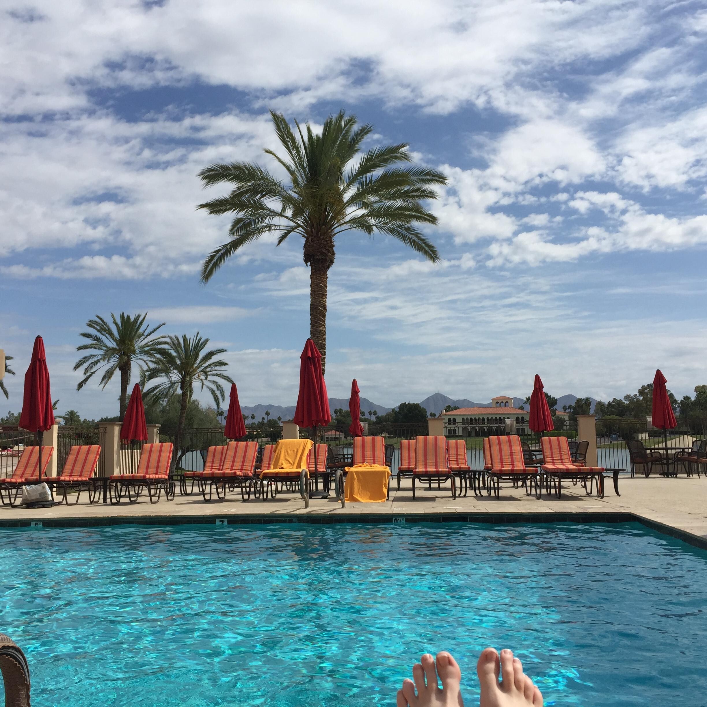 Relaxing pool view