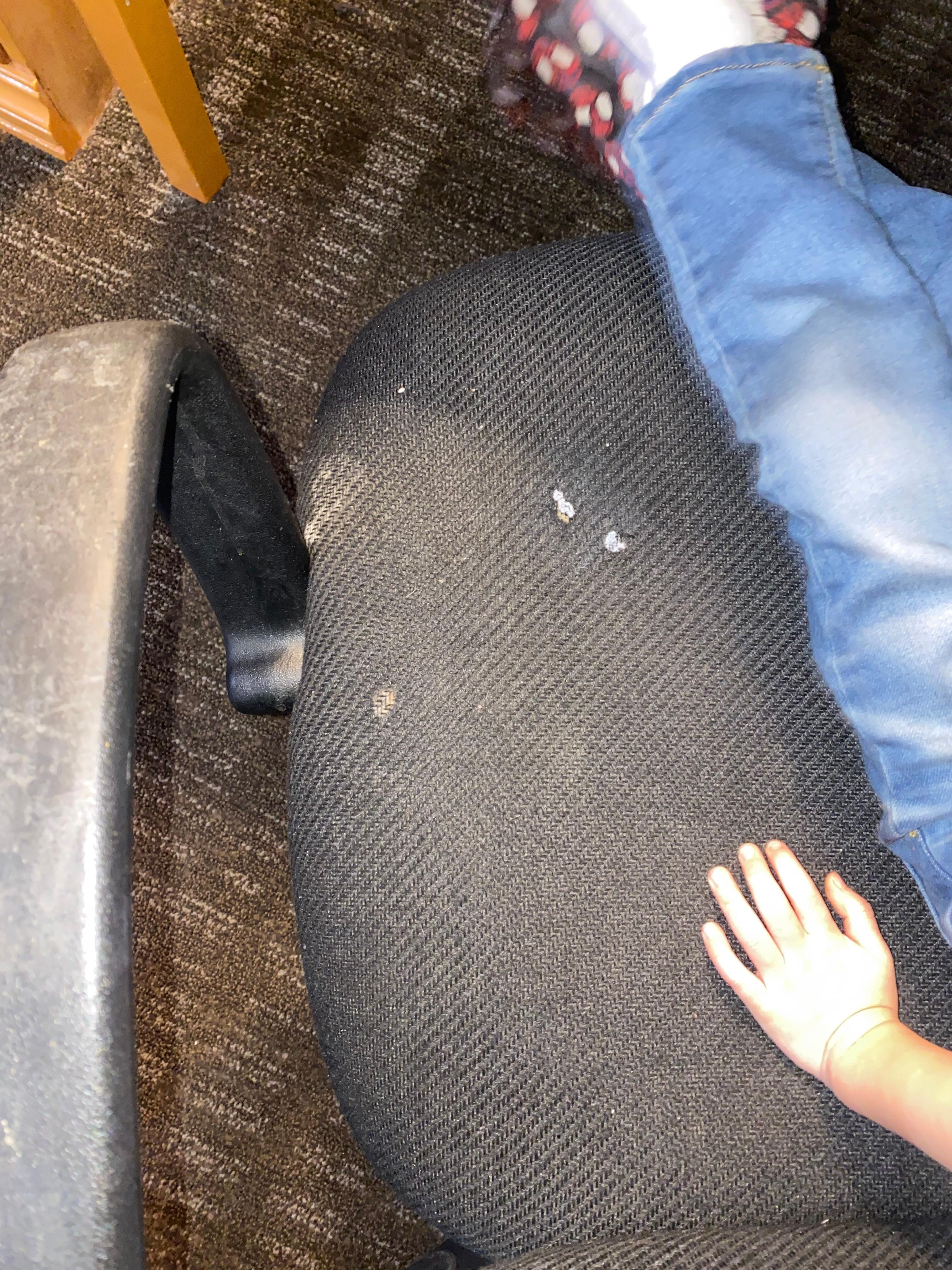 Stains/filth on desk chair