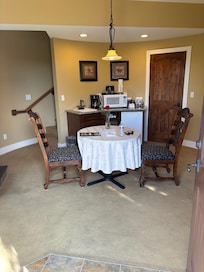 Our breakfast was served here every morning in our room