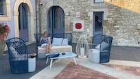 Evening drink in the courtyard