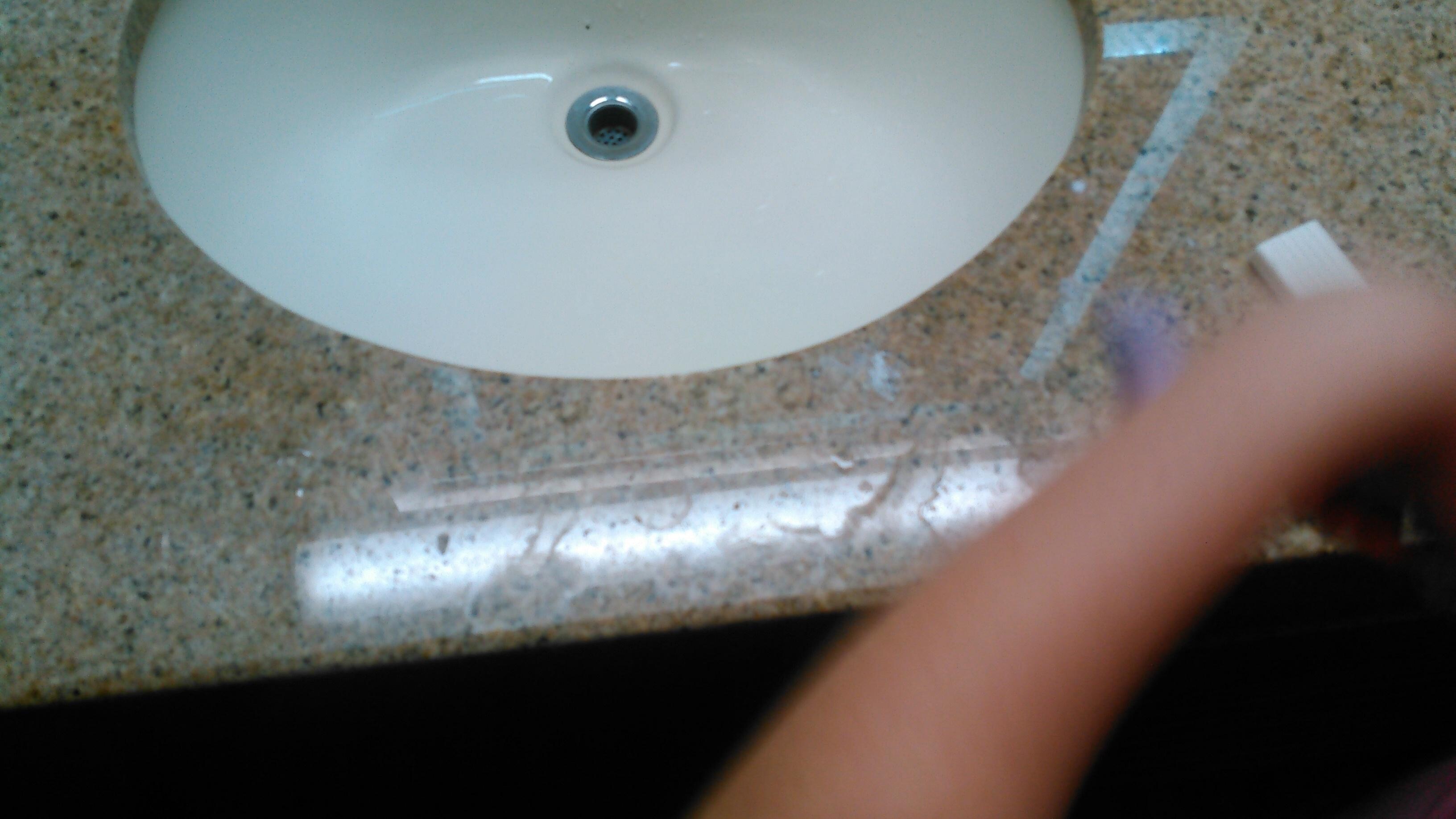 Sink never wiped down