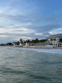 Part of the resort from the beach