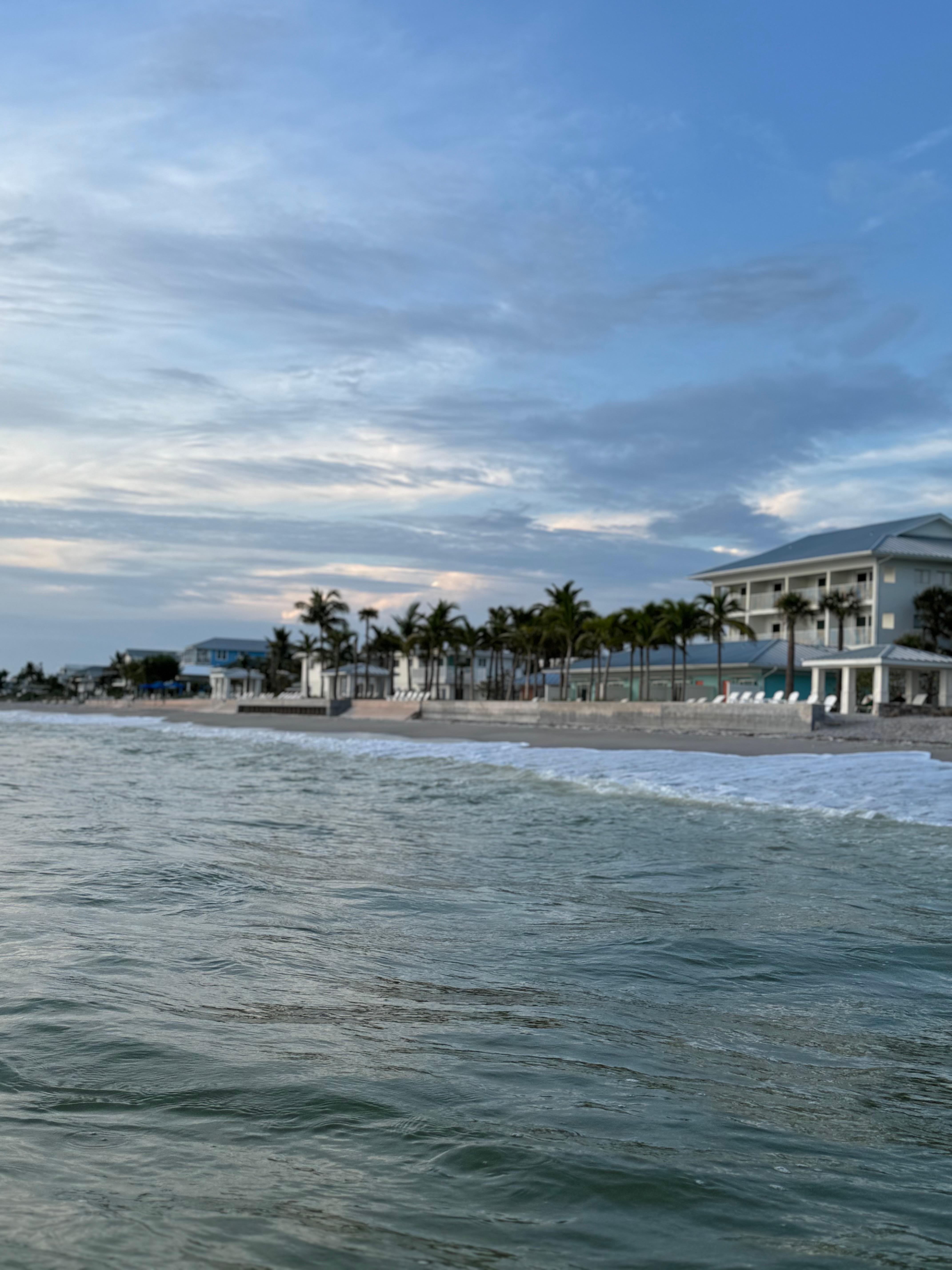 Part of the resort from the beach