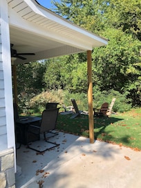 Back deck provided the perfect amount of shade.