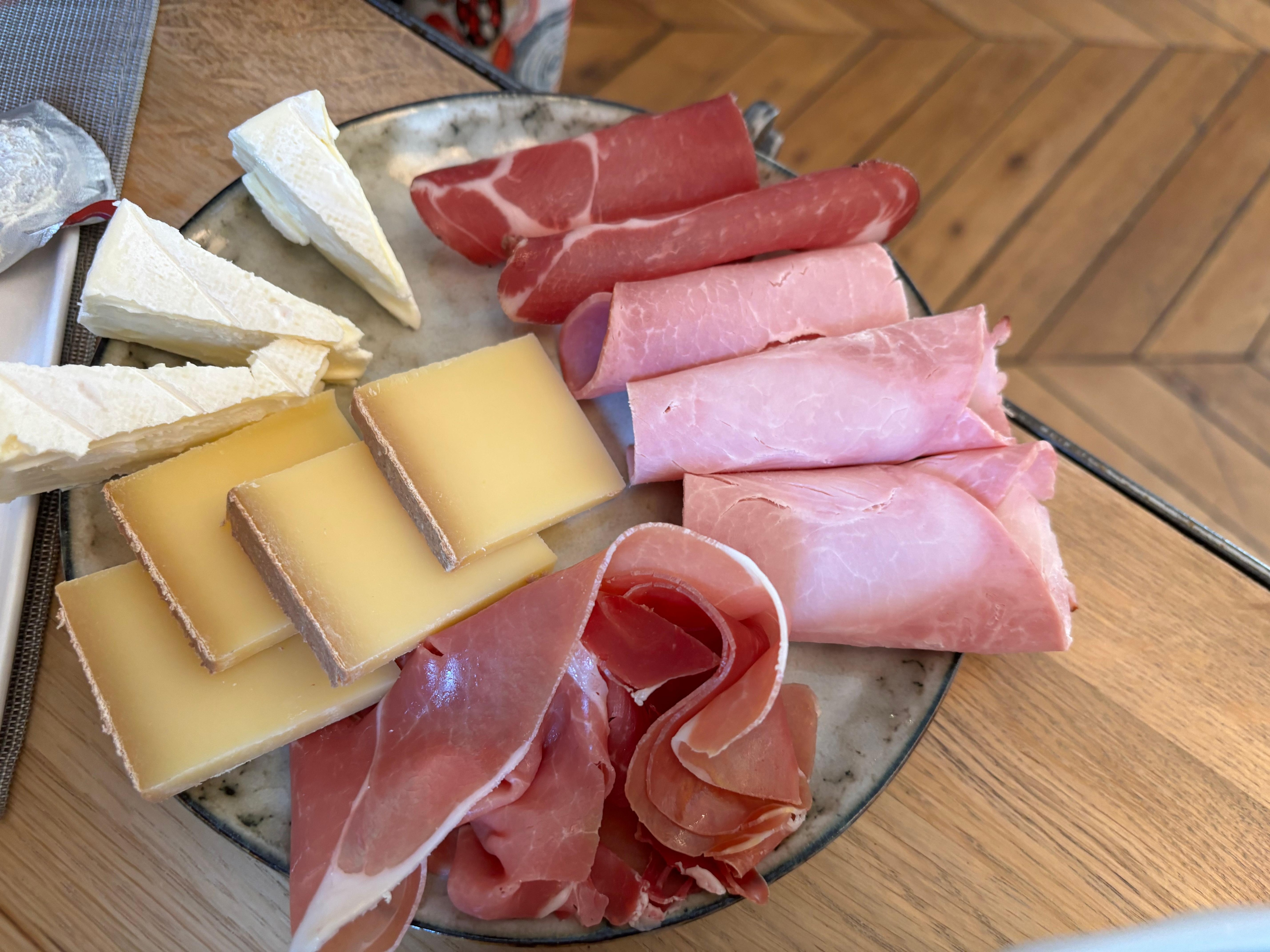 Charcuterie at breakfast 