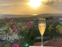 Vista do por do sol, no terraço.