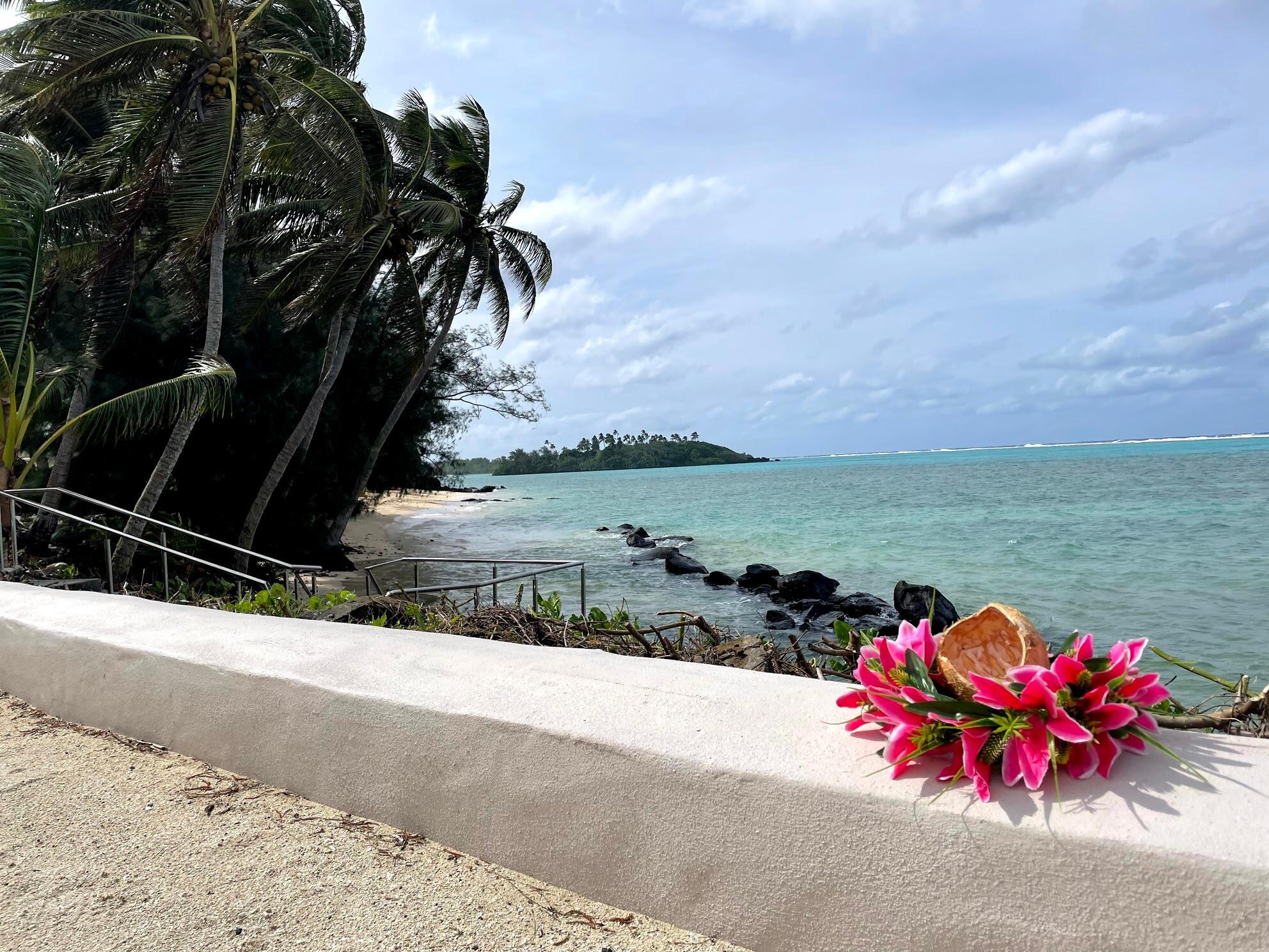 view from lounge chairs