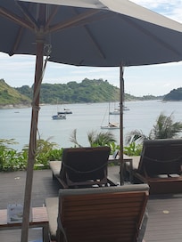 Chilling by the hotel pool