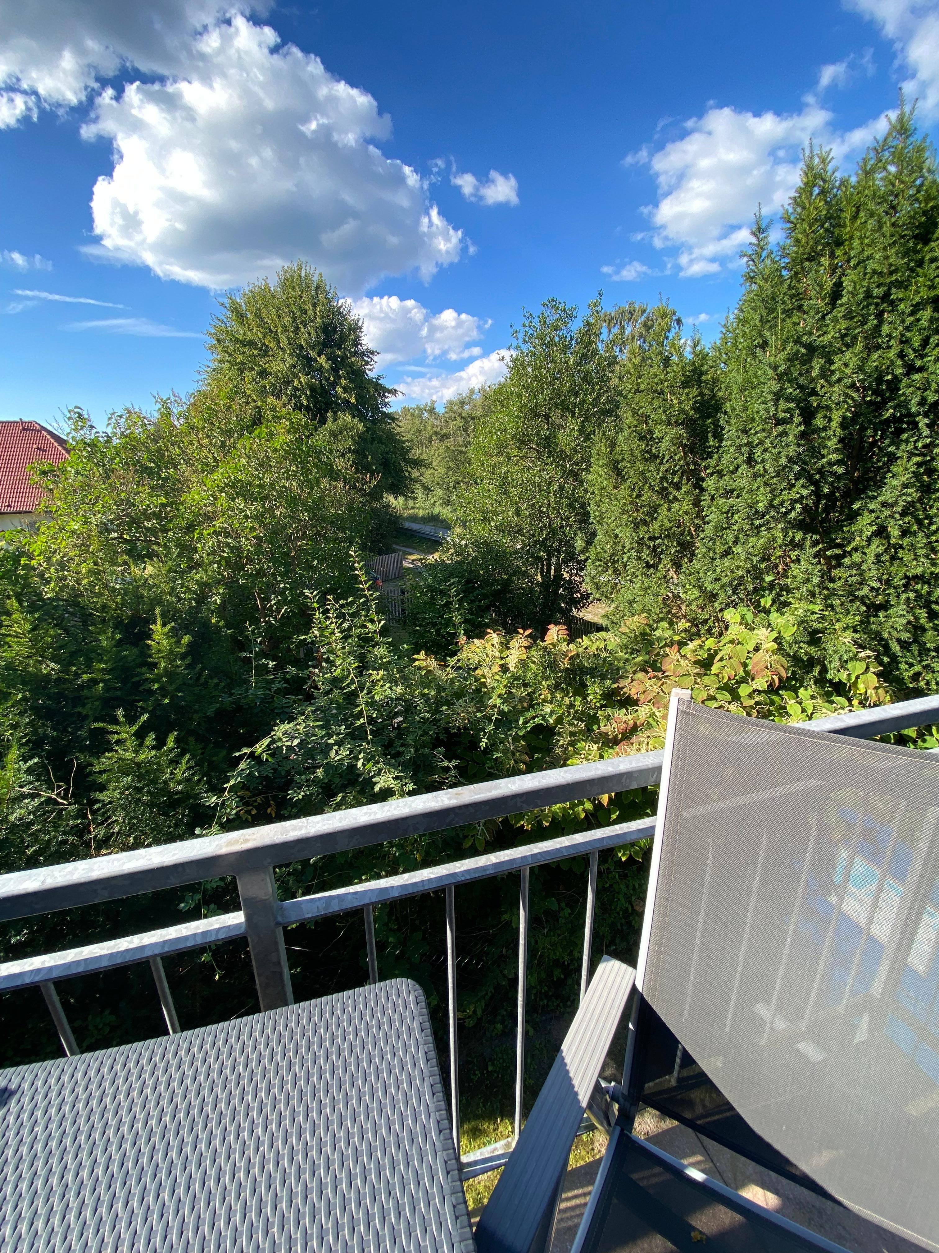 die Aussicht vom Balkon 