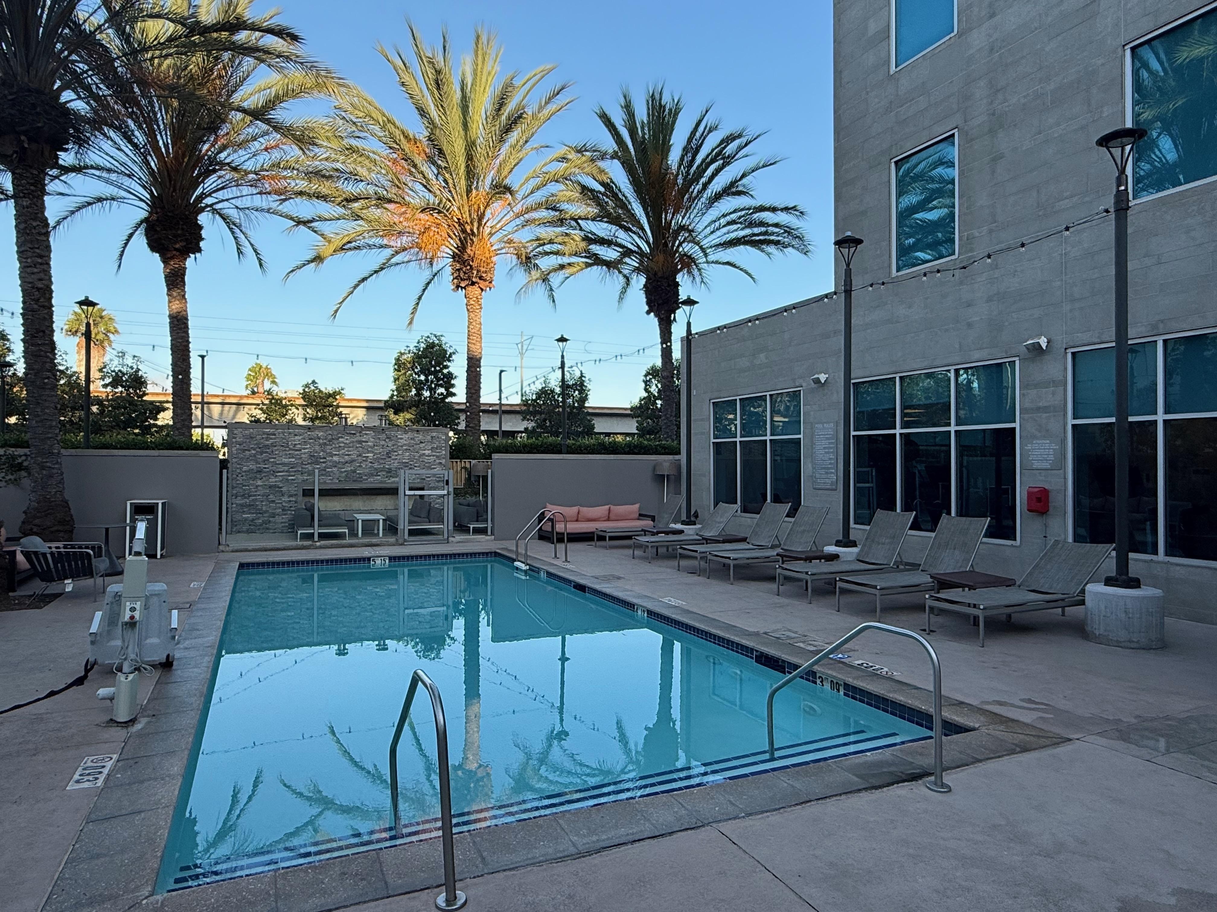 Lovely intimate pool deck.