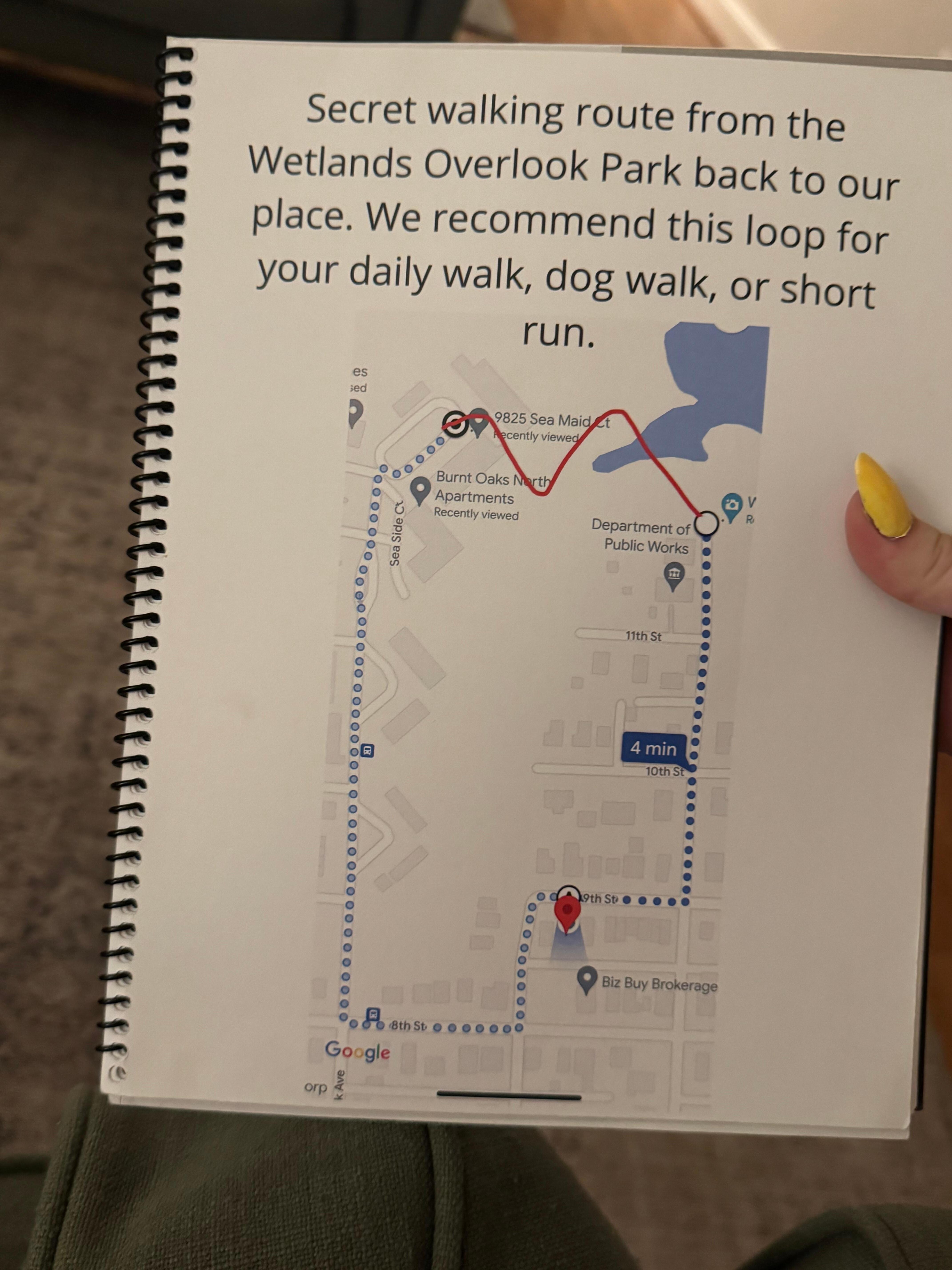 The house even has a book that outlines are really great walking or running route which we took advantage of!