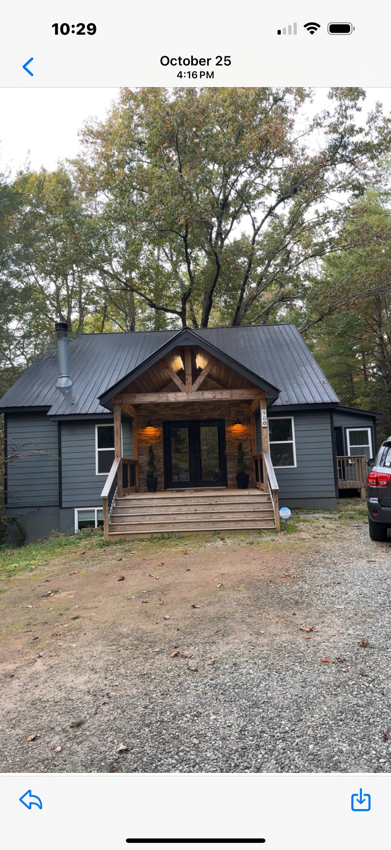 Inviting Cabin entrance