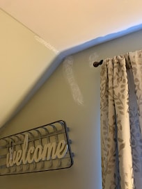 unpainted cracks in wall