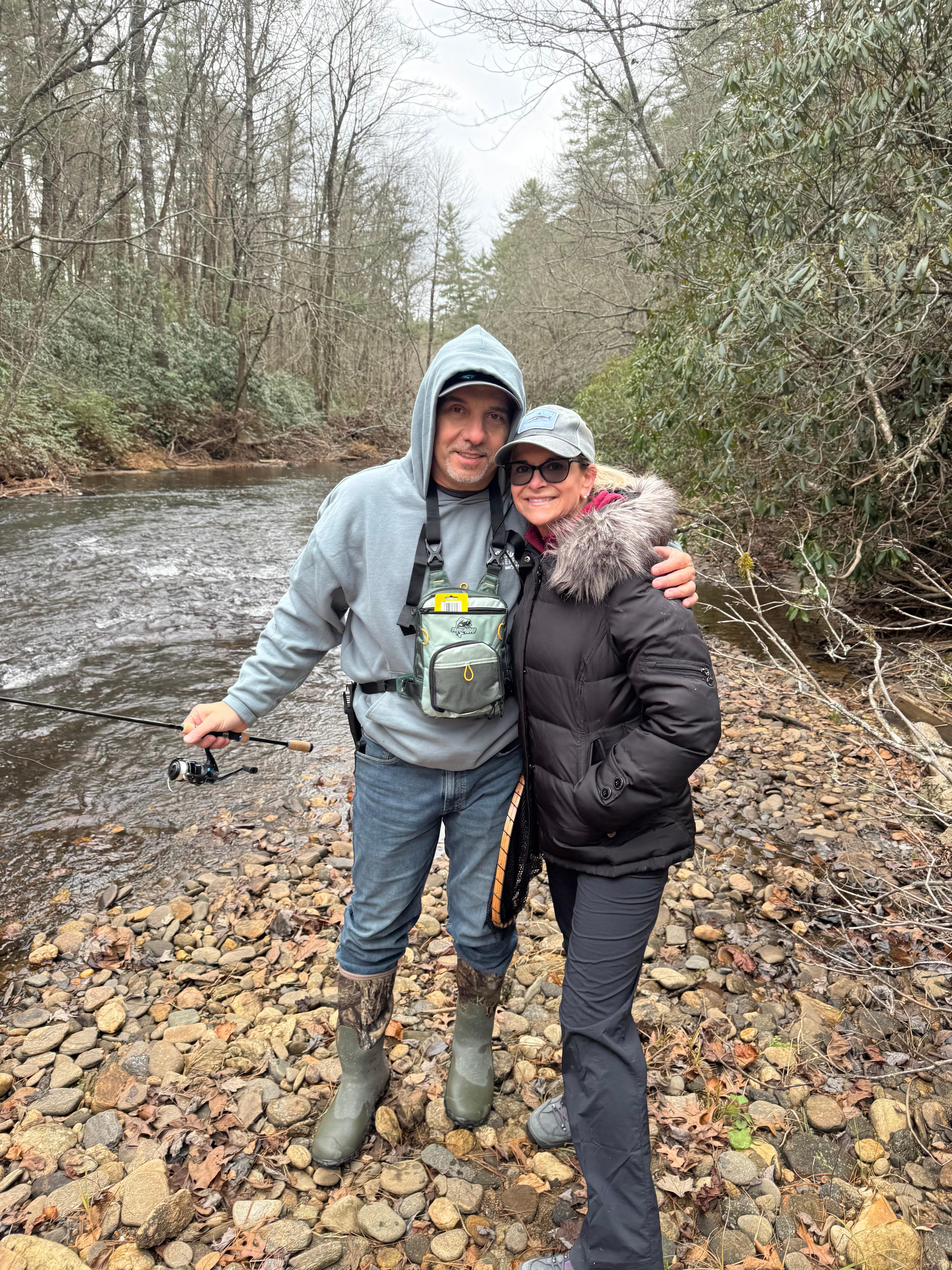 It was cold but the guys had a great time fishing! 