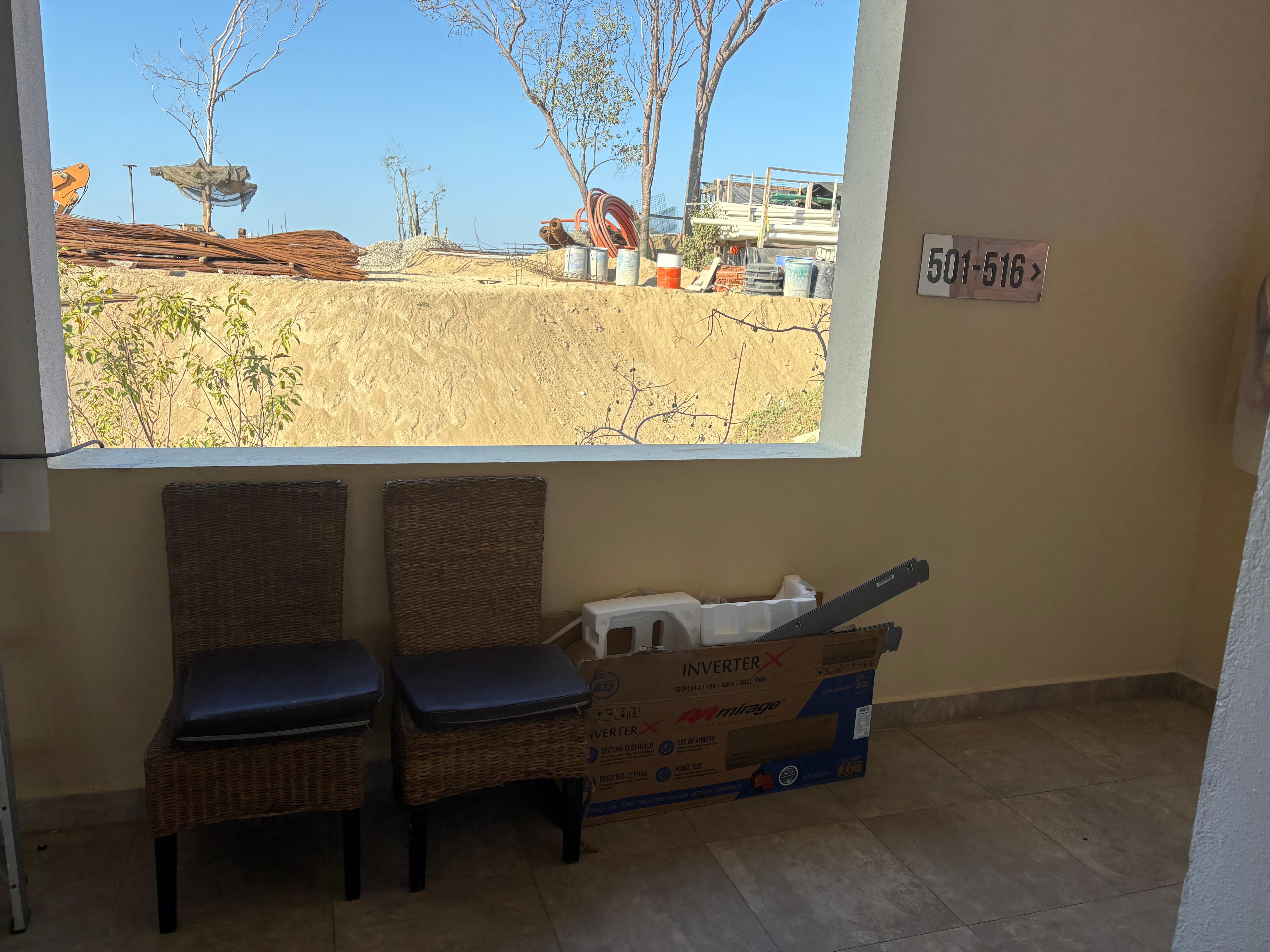 Maintenance team just left boxes in the hallway, later another box sat there for days. 