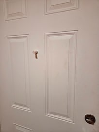 Hole plugged with toilet paper