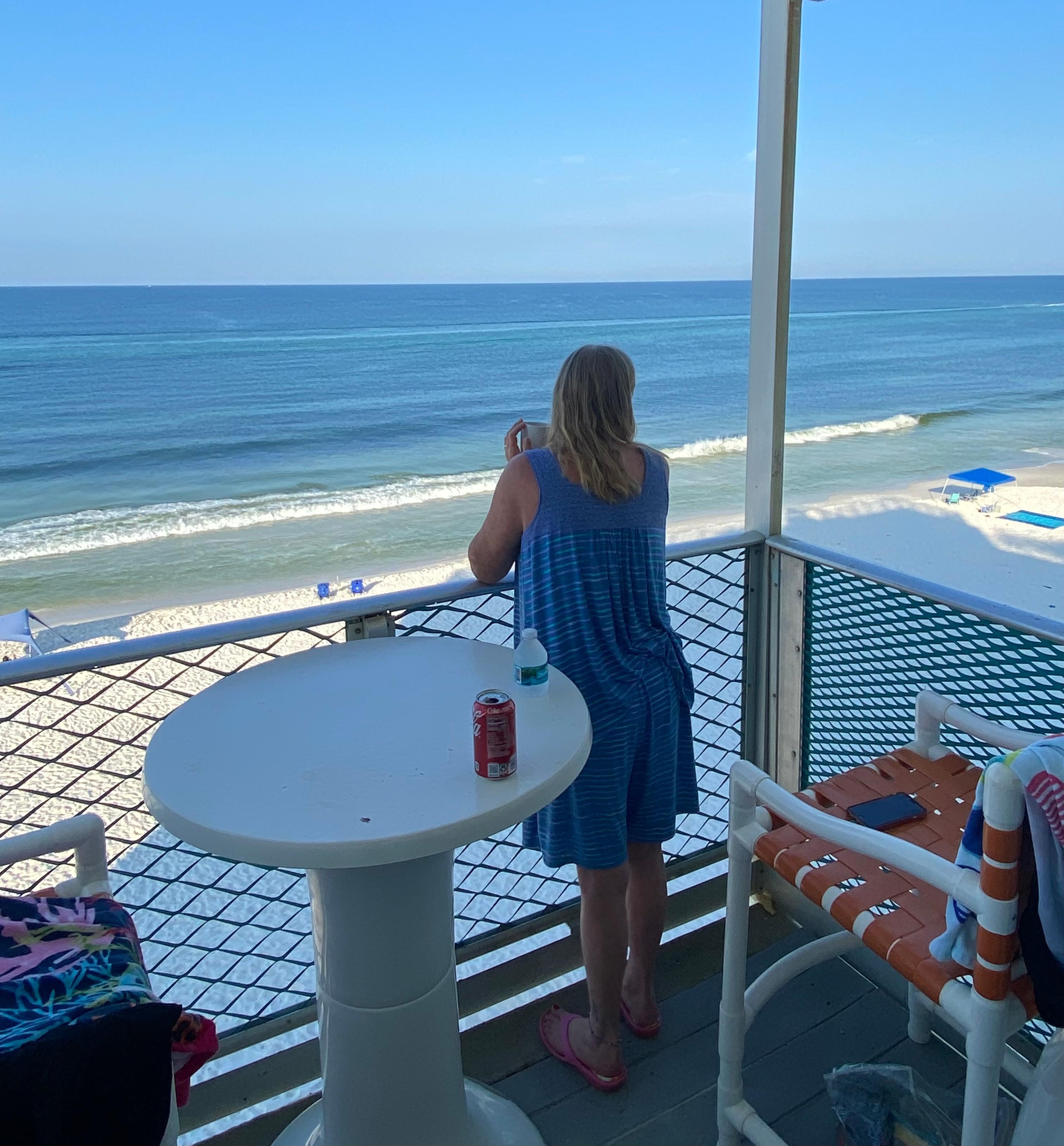Morning coffee on the balcony 