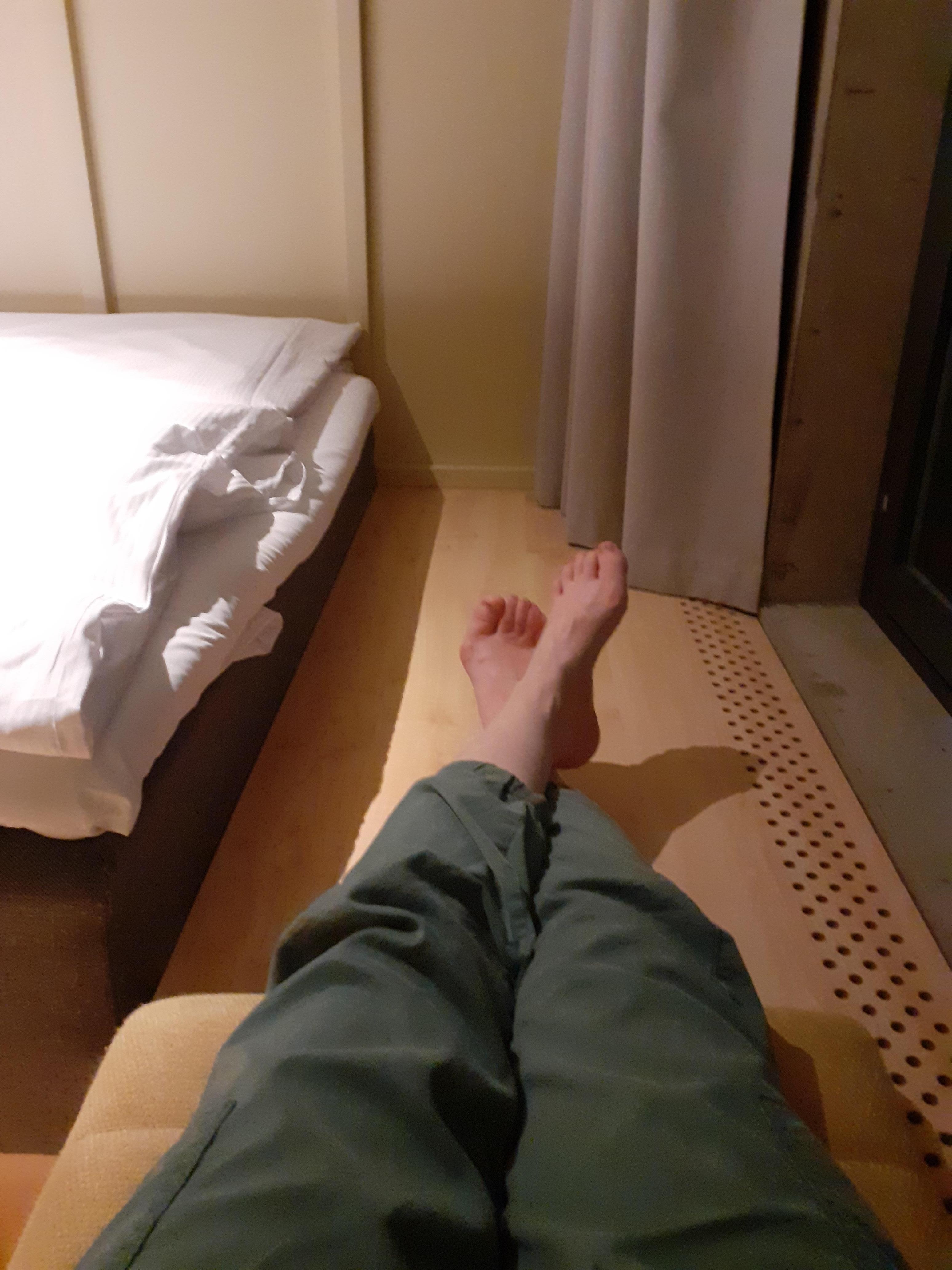 Comfortable window seat. 