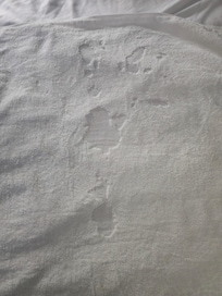 This towel should be in the trash