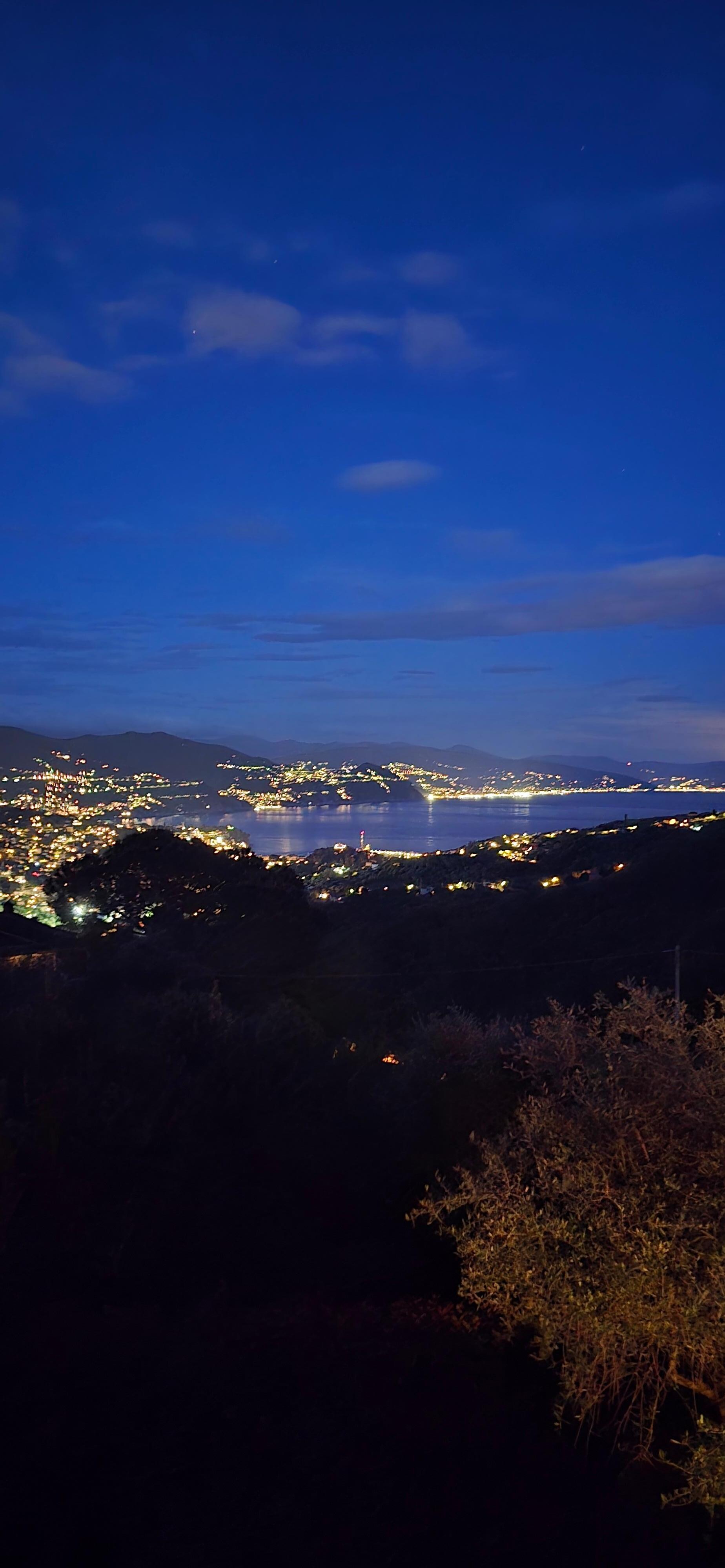 La vue le soir en avril