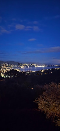 La vue le soir en avril