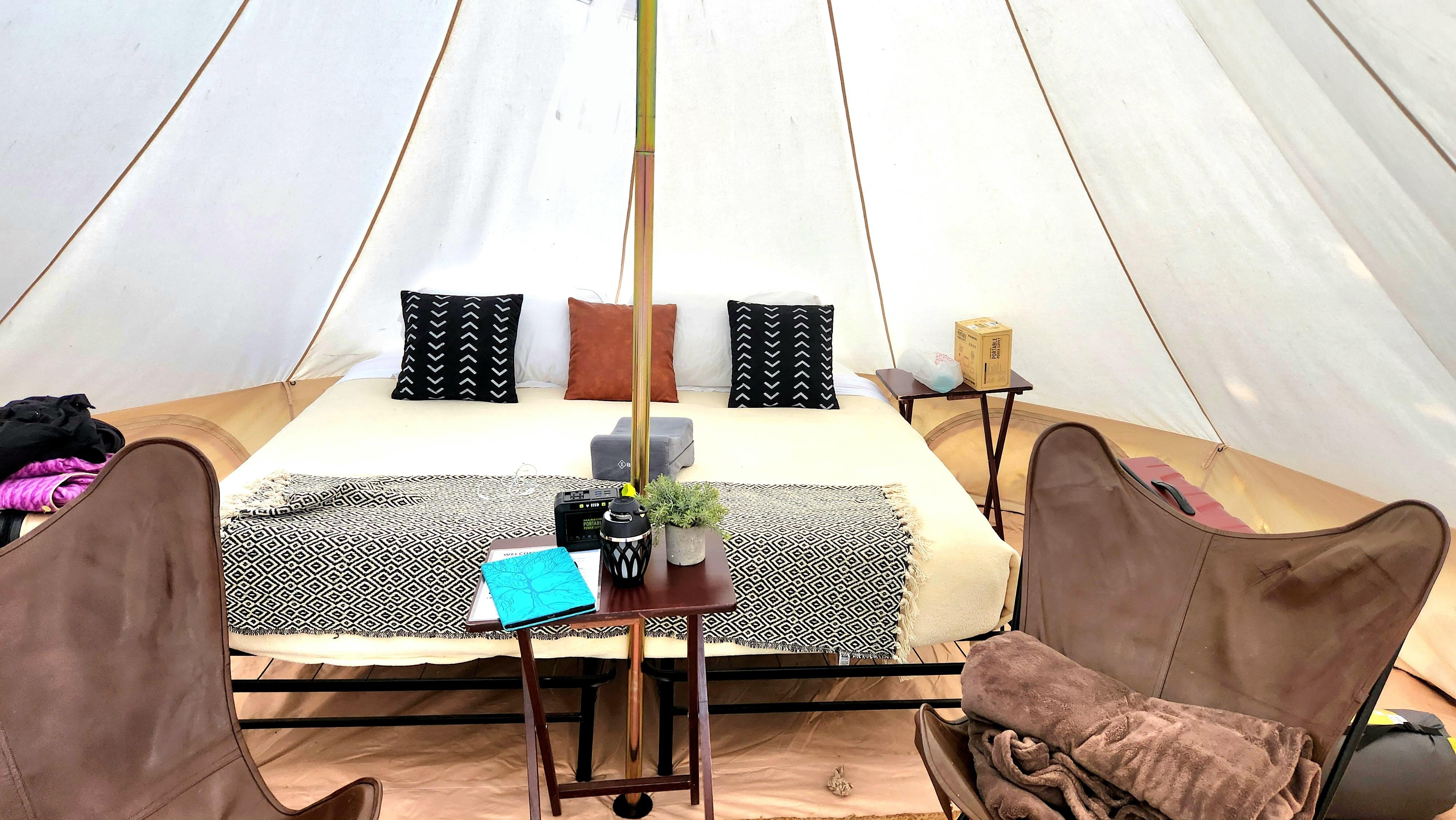 Inside of yurt