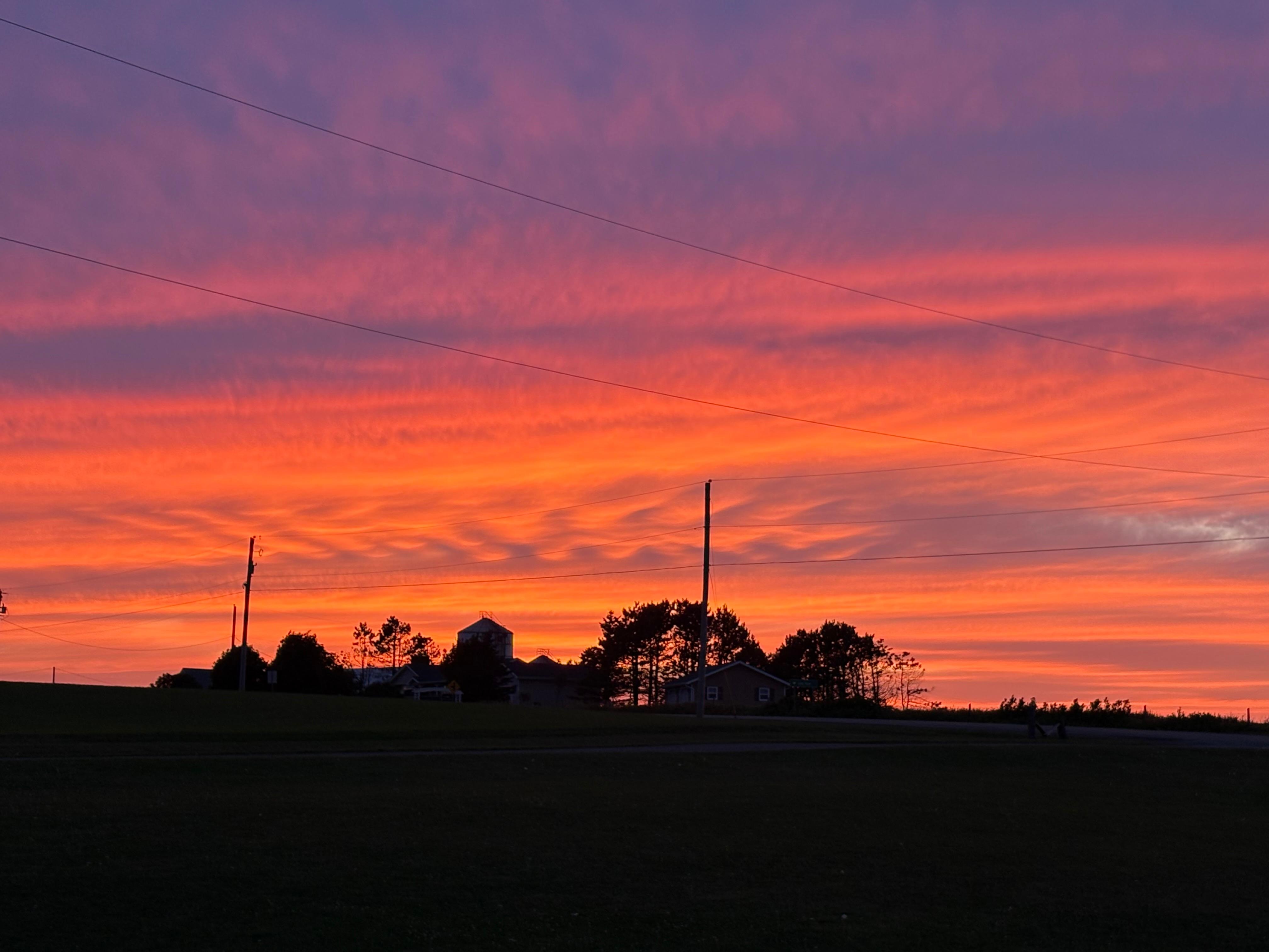 Sunset from the Beach house.
