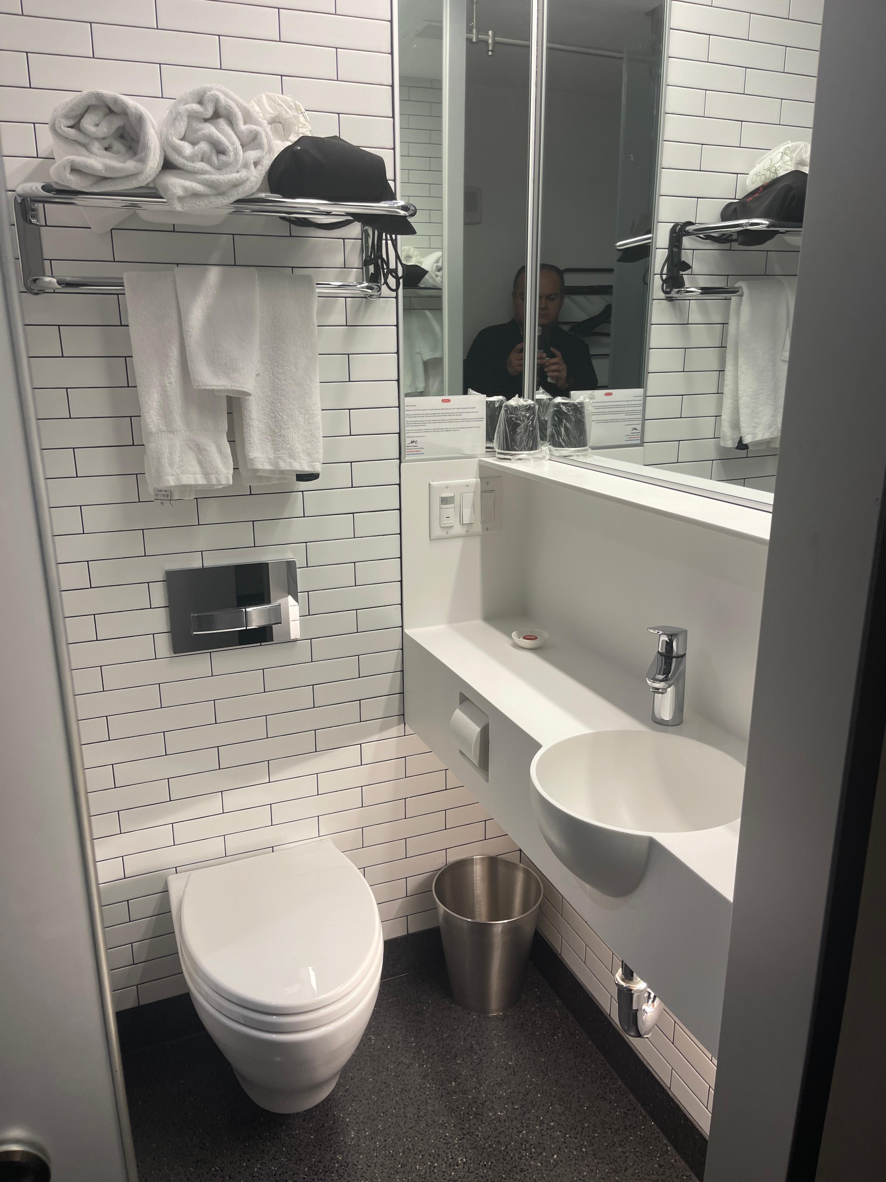 Banged me head on that ledge trying to wash my face! 