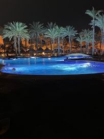 The pool at night