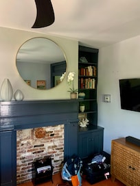 Mantle in sleeping area.